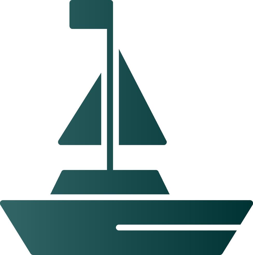 Yatch Glyph Gradient Icon vector