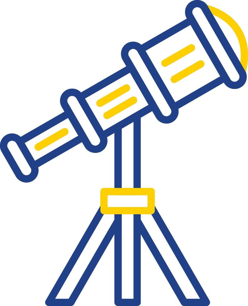 Telescope Line Two Colour Icon Design vector