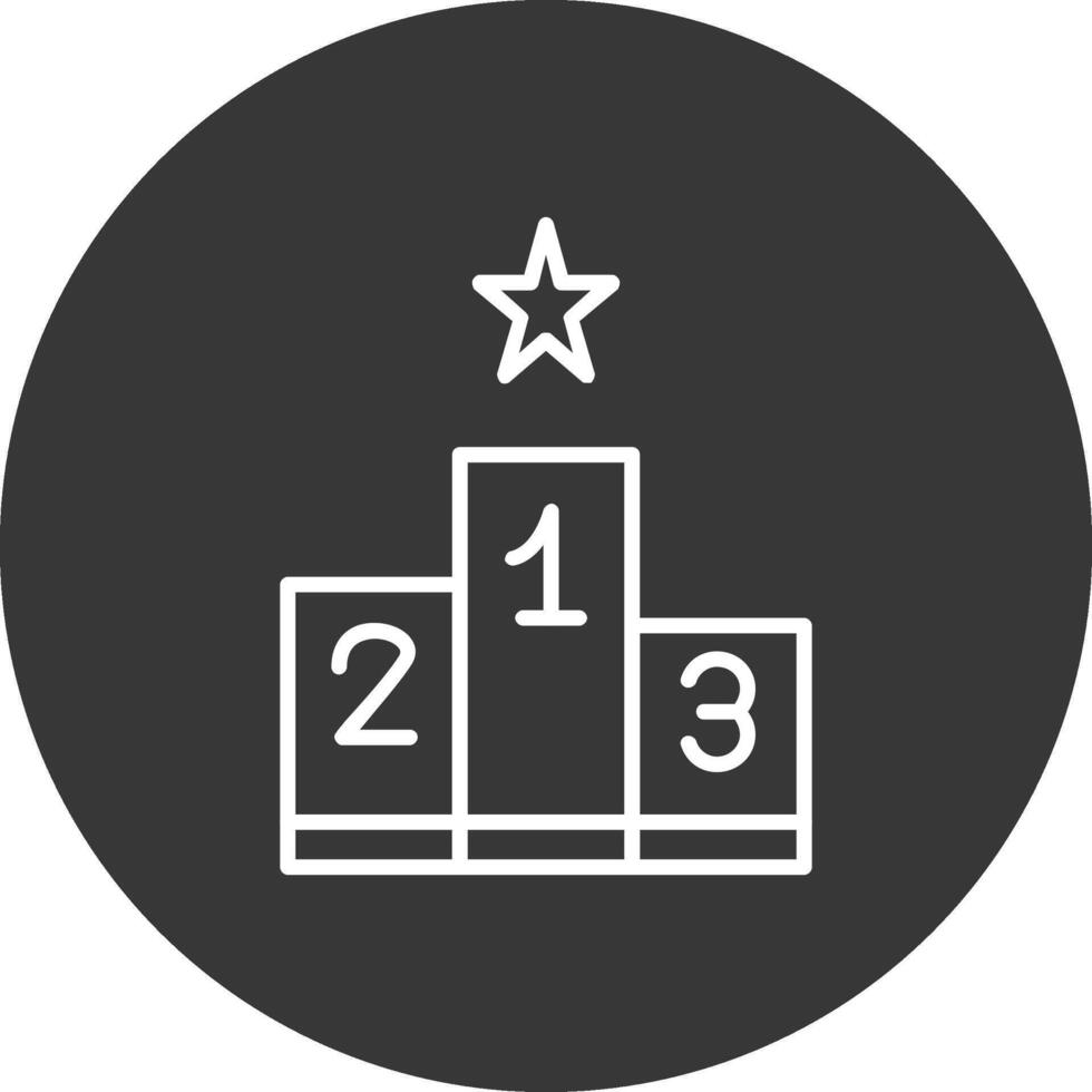 Leaderboard Line Inverted Icon Design vector