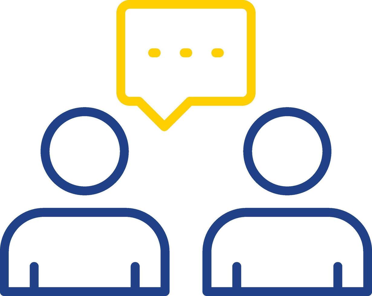 Mentoring Line Two Colour Icon Design vector