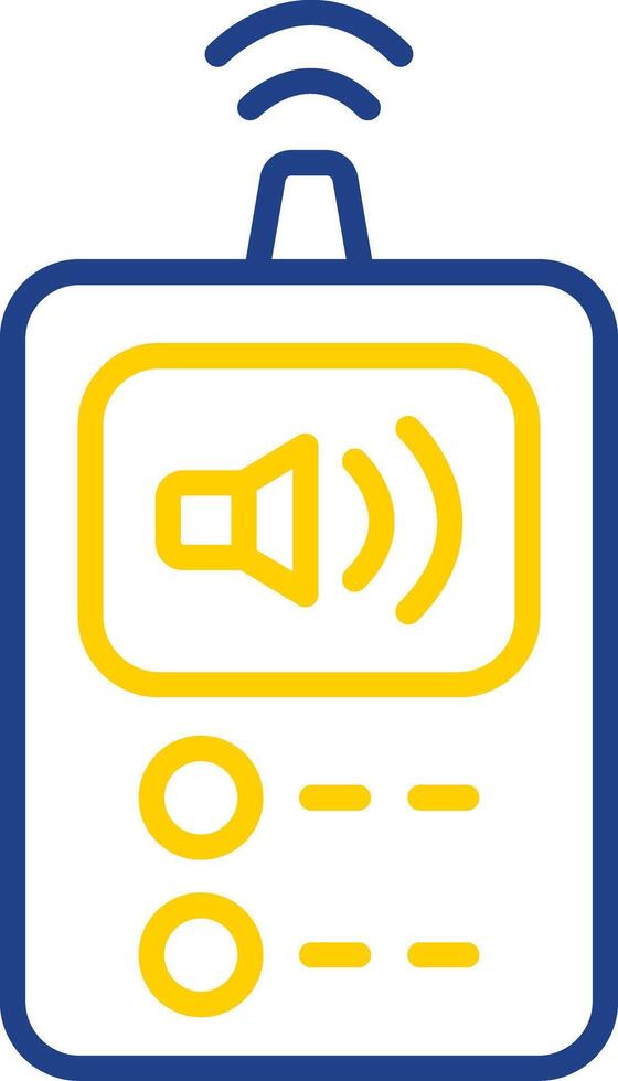 Recorder Line Two Colour Icon Design vector