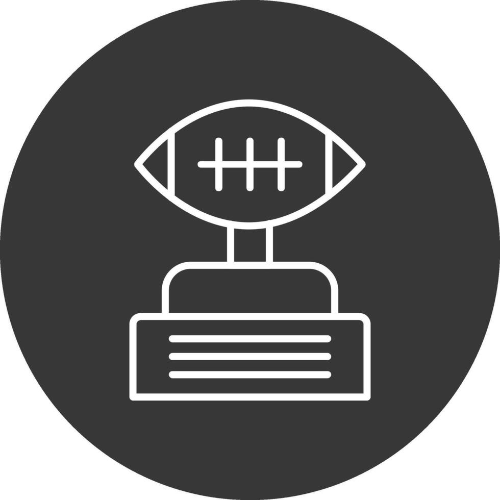 Football Line Inverted Icon Design vector