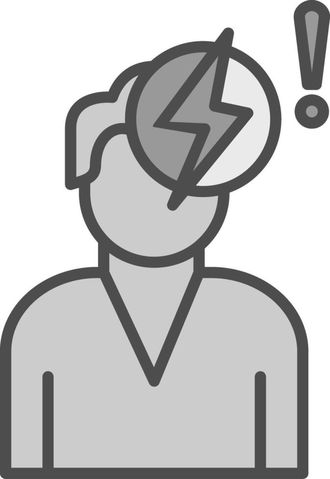 Idea Generation Line Filled Greyscale Icon Design vector