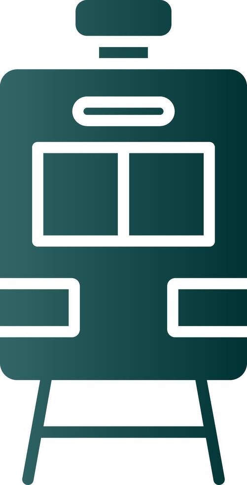 Train Glyph Gradient Icon vector