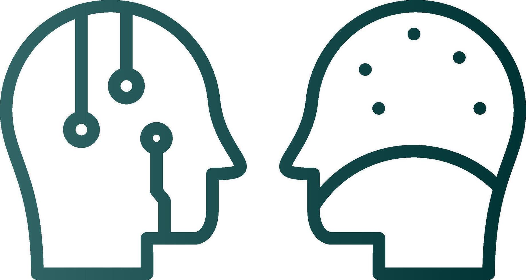 Turing Test Line Gradient Icon vector