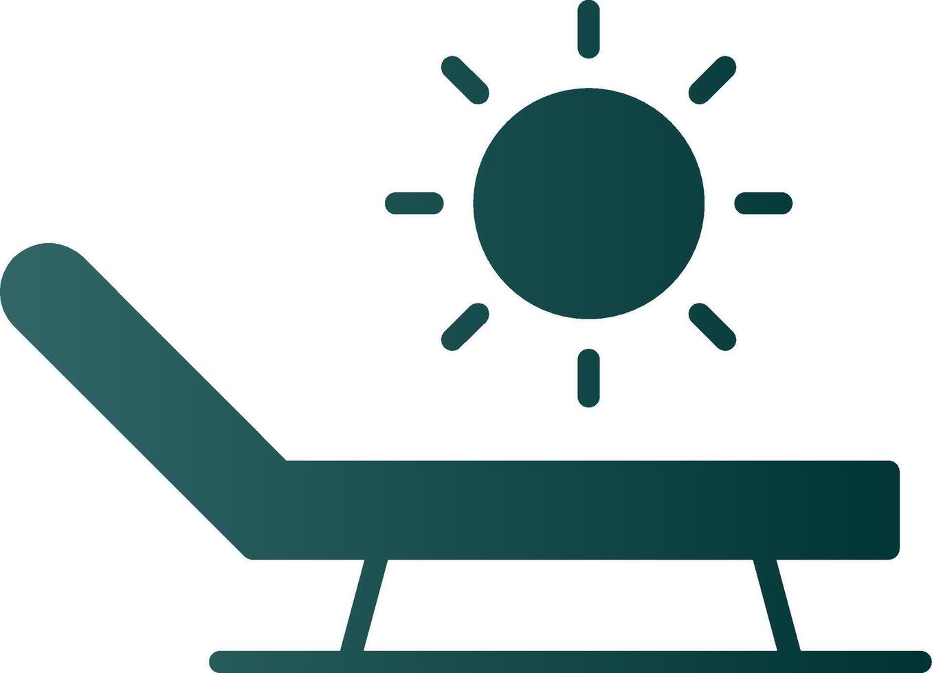 Sunbathing Glyph Gradient Icon vector