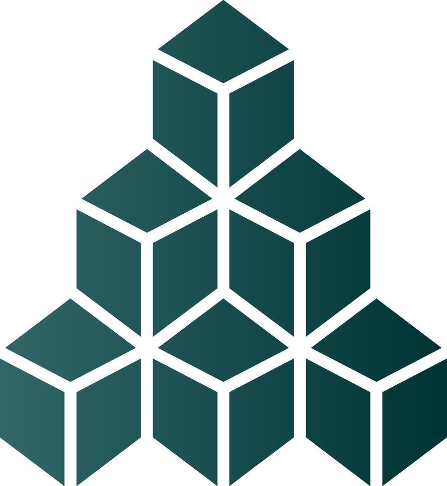 Blocks Glyph Gradient Icon vector