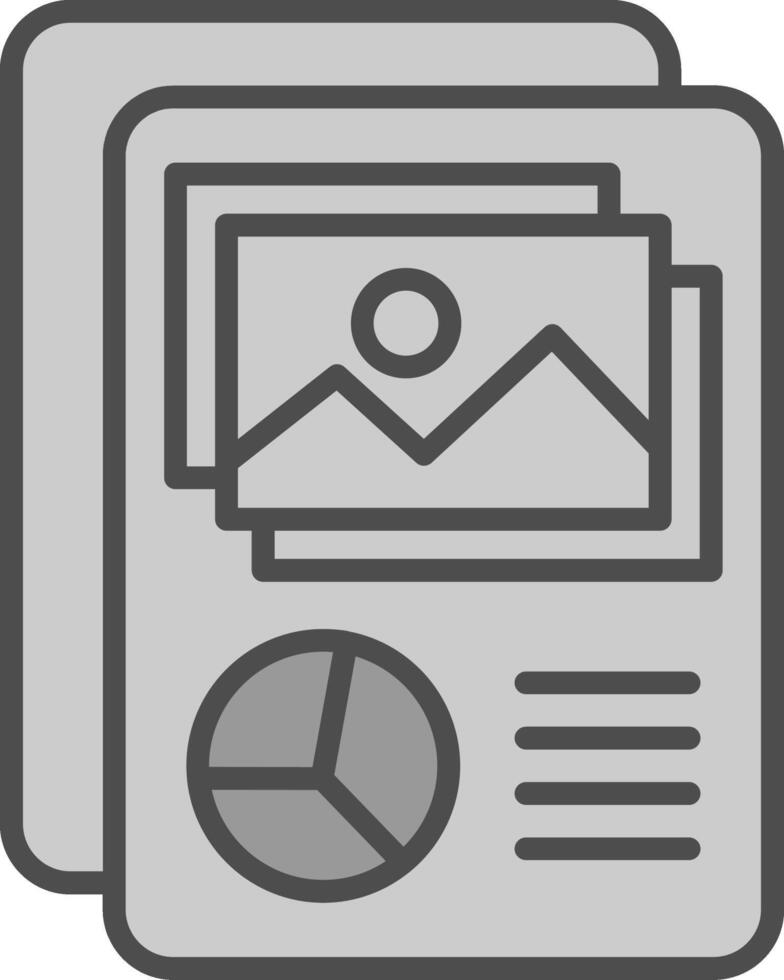 Unstructured Data Line Filled Greyscale Icon Design vector