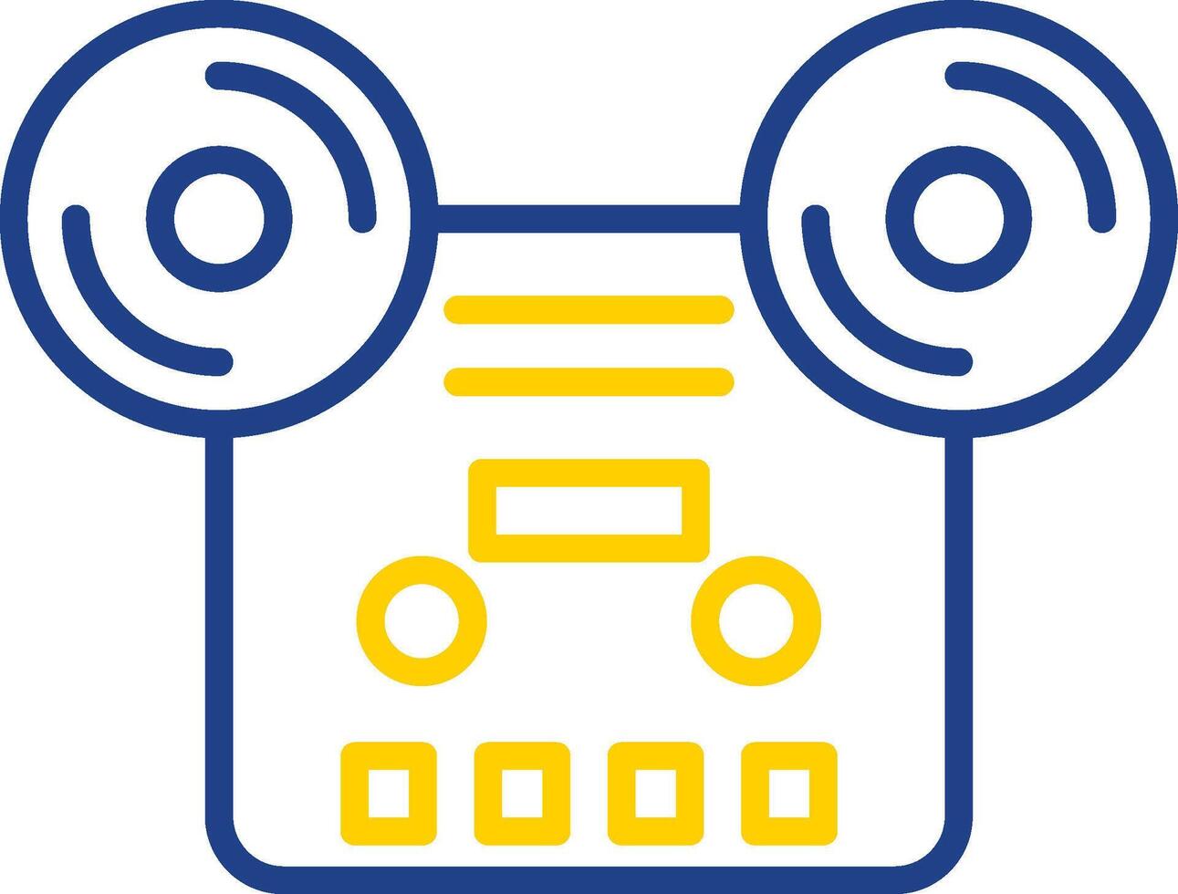 Tape Line Two Colour Icon Design vector