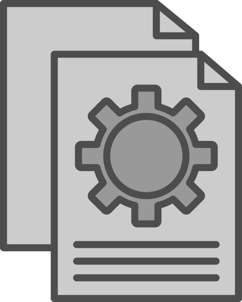 File Management Line Filled Greyscale Icon Design vector