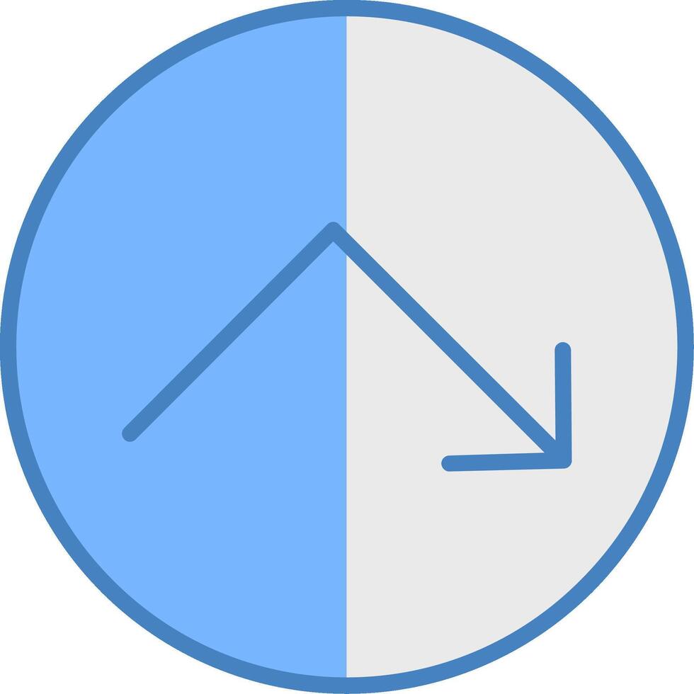 Bounce Line Filled Blue Icon vector