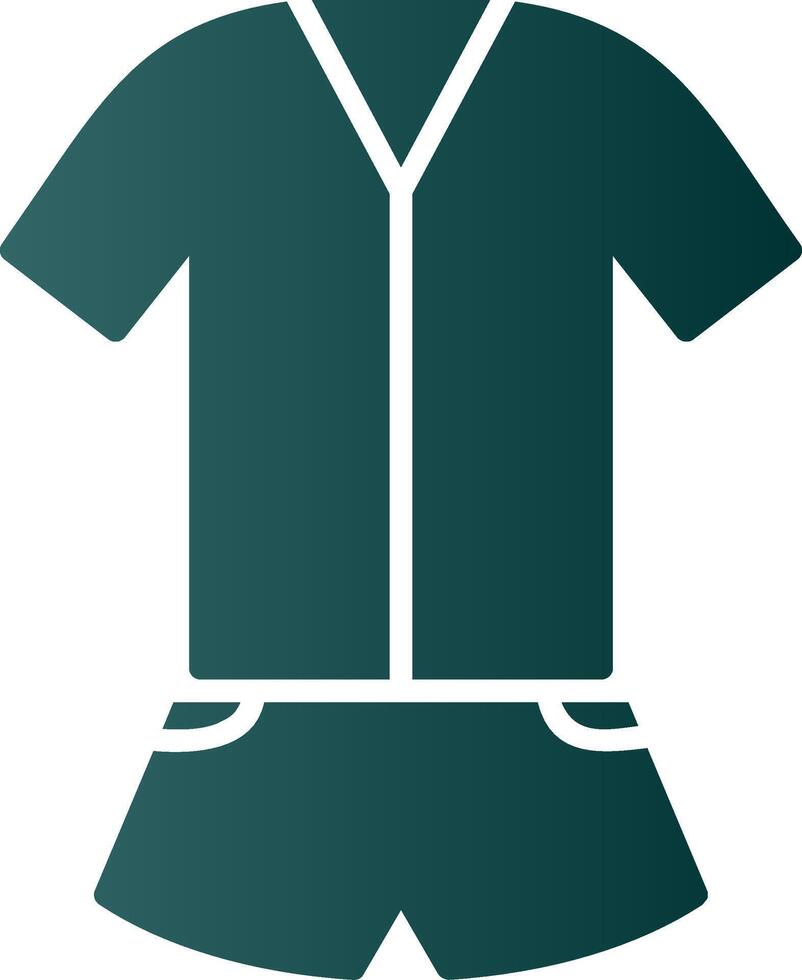 Jumpsuit Glyph Gradient Icon vector