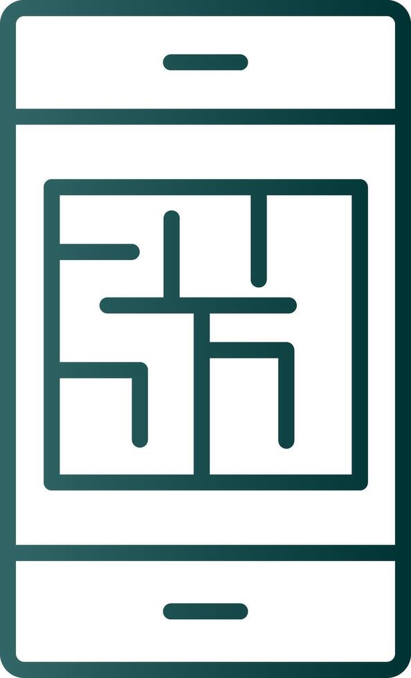 Maze Line Gradient Icon vector