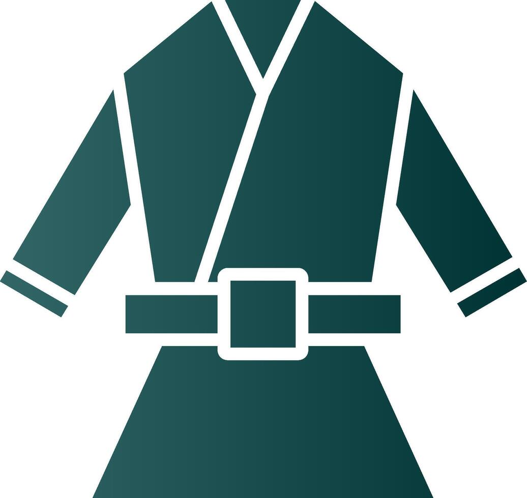 kimono glifo degradado icono vector