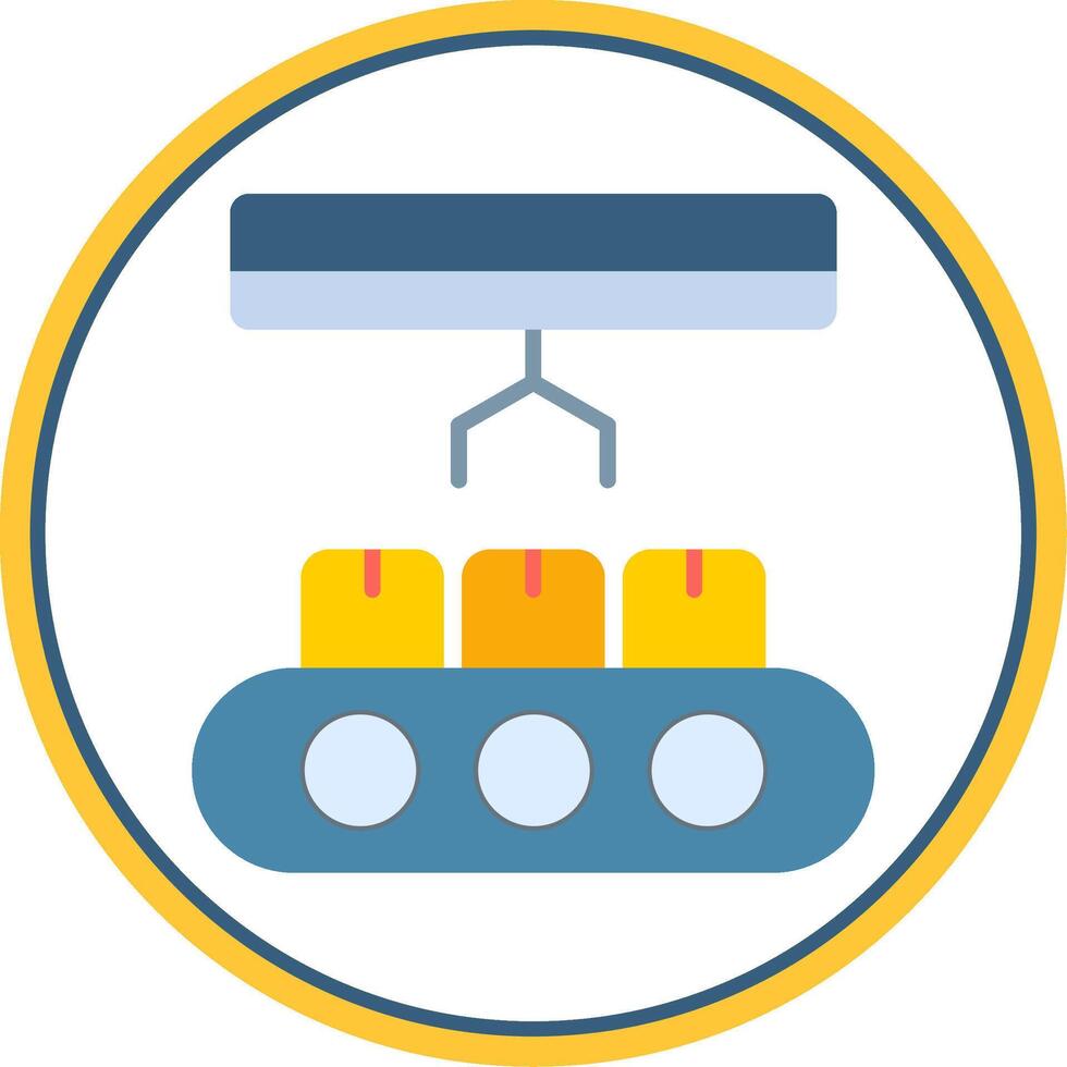 Industry Flat Circle Icon vector
