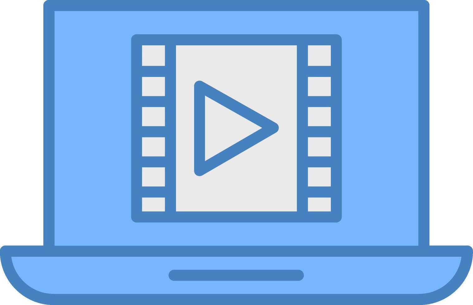 Web Design Line Filled Blue Icon vector