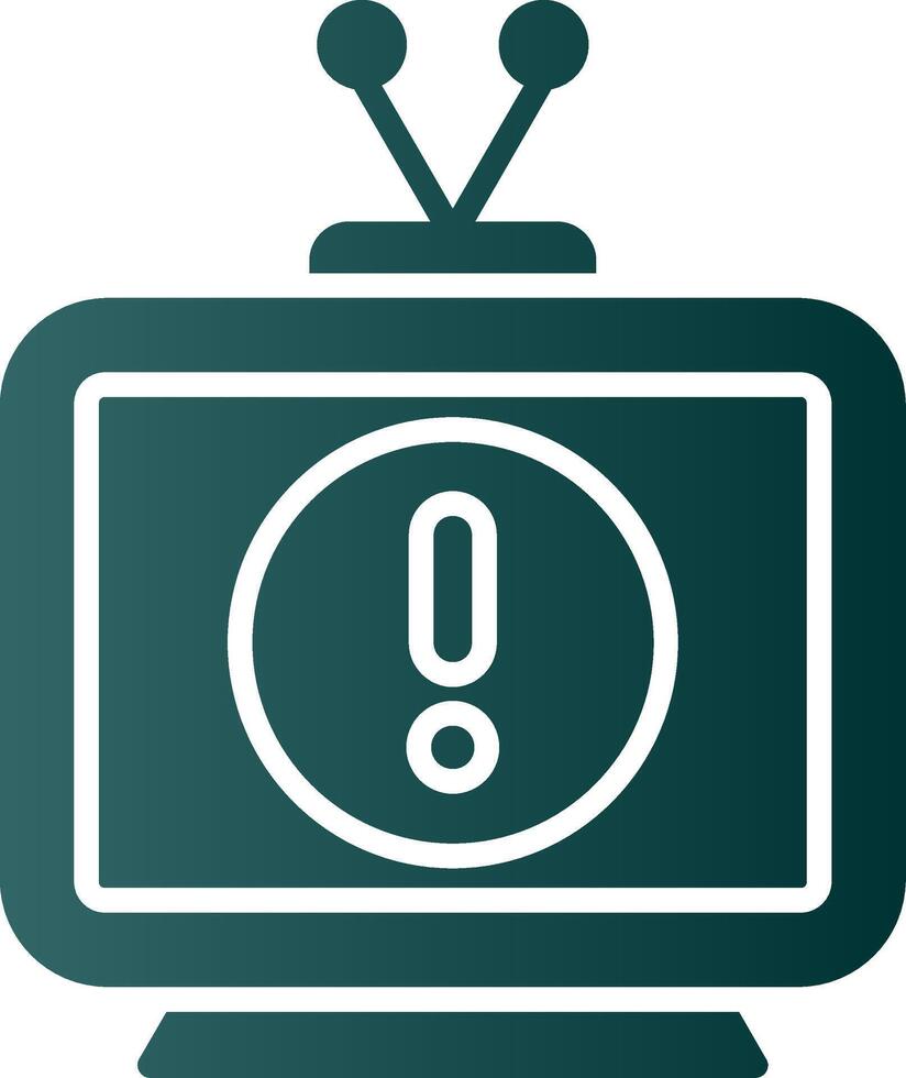 Television Glyph Gradient Icon vector