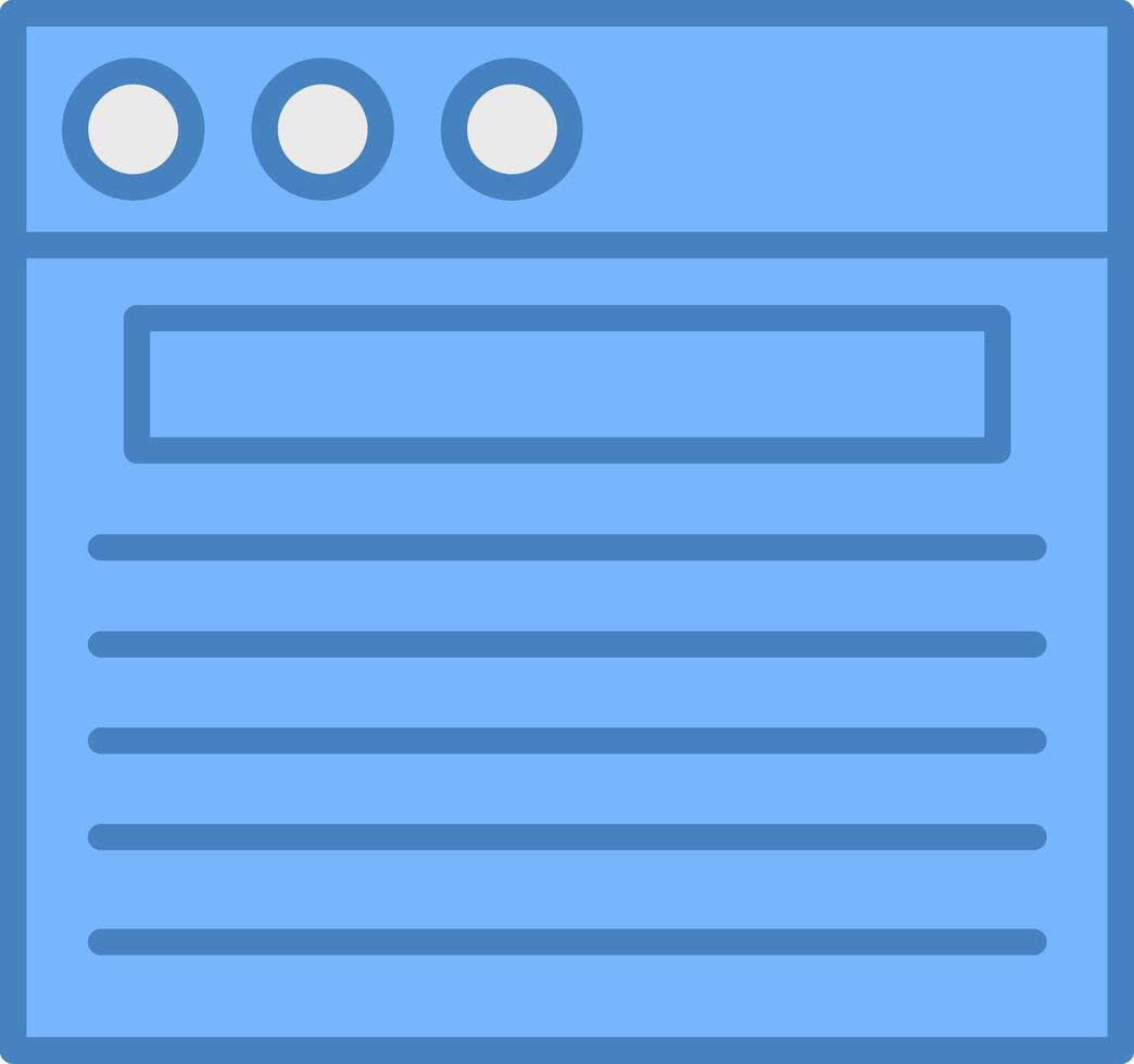 Web Line Filled Blue Icon vector