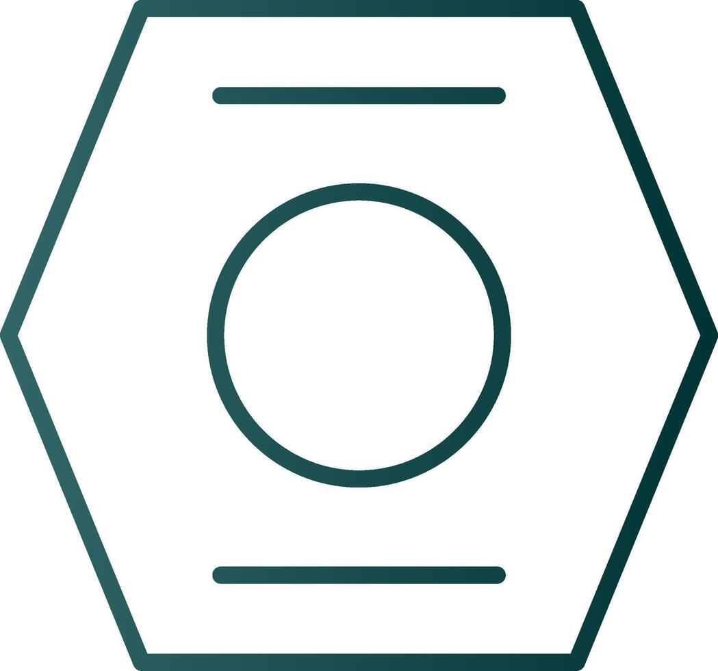 Nut Line Gradient Icon vector