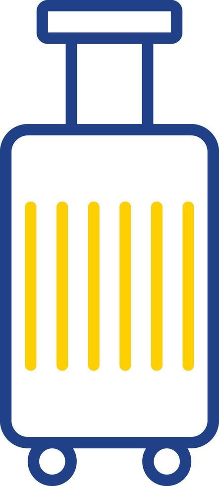 Luggage Line Two Colour Icon Design vector