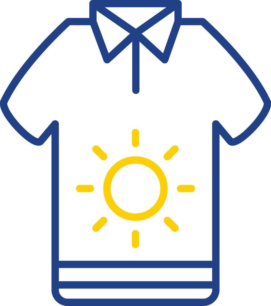 Tshirt Line Two Colour Icon Design vector