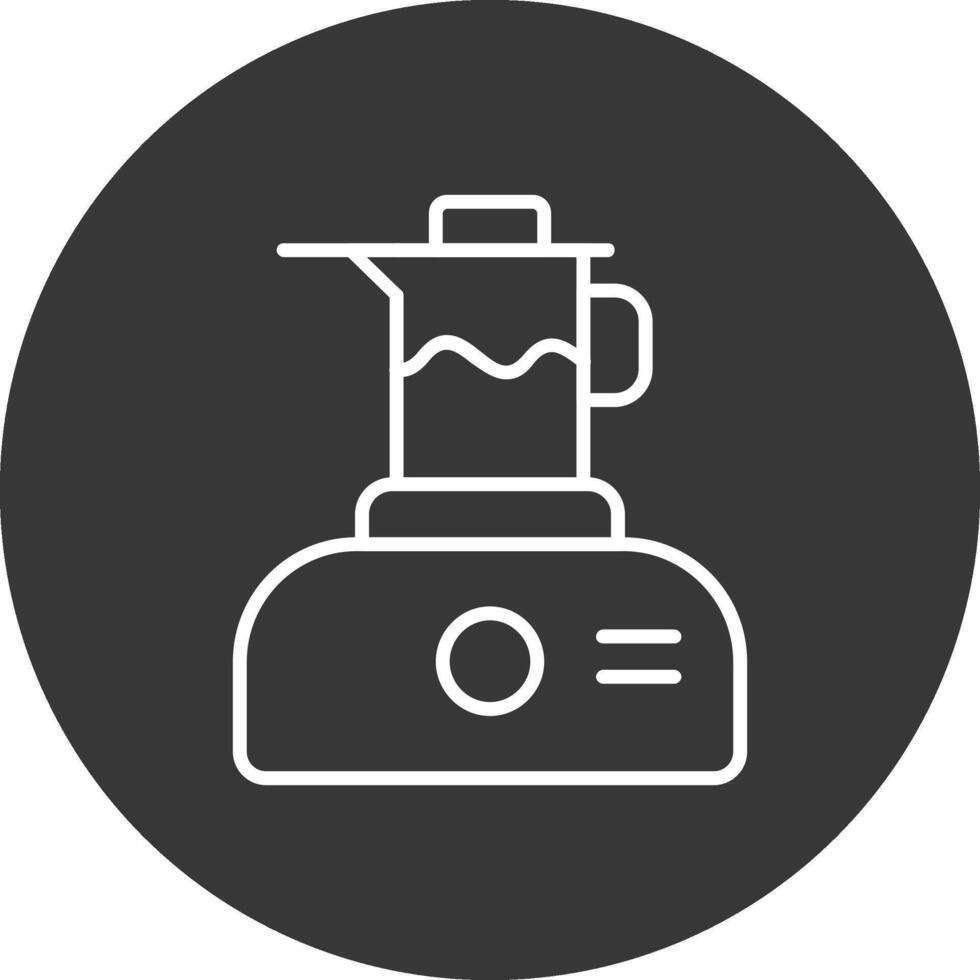 Juicer Line Inverted Icon Design vector