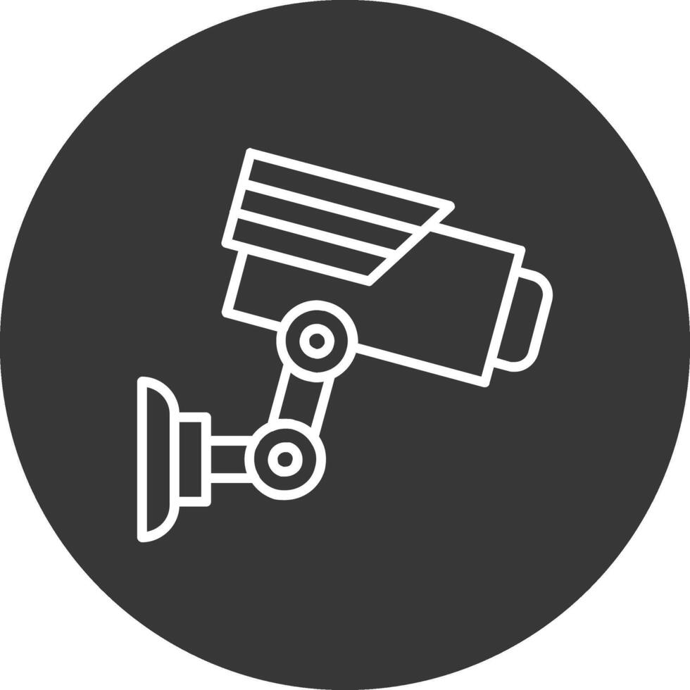 Cctv Line Inverted Icon Design vector