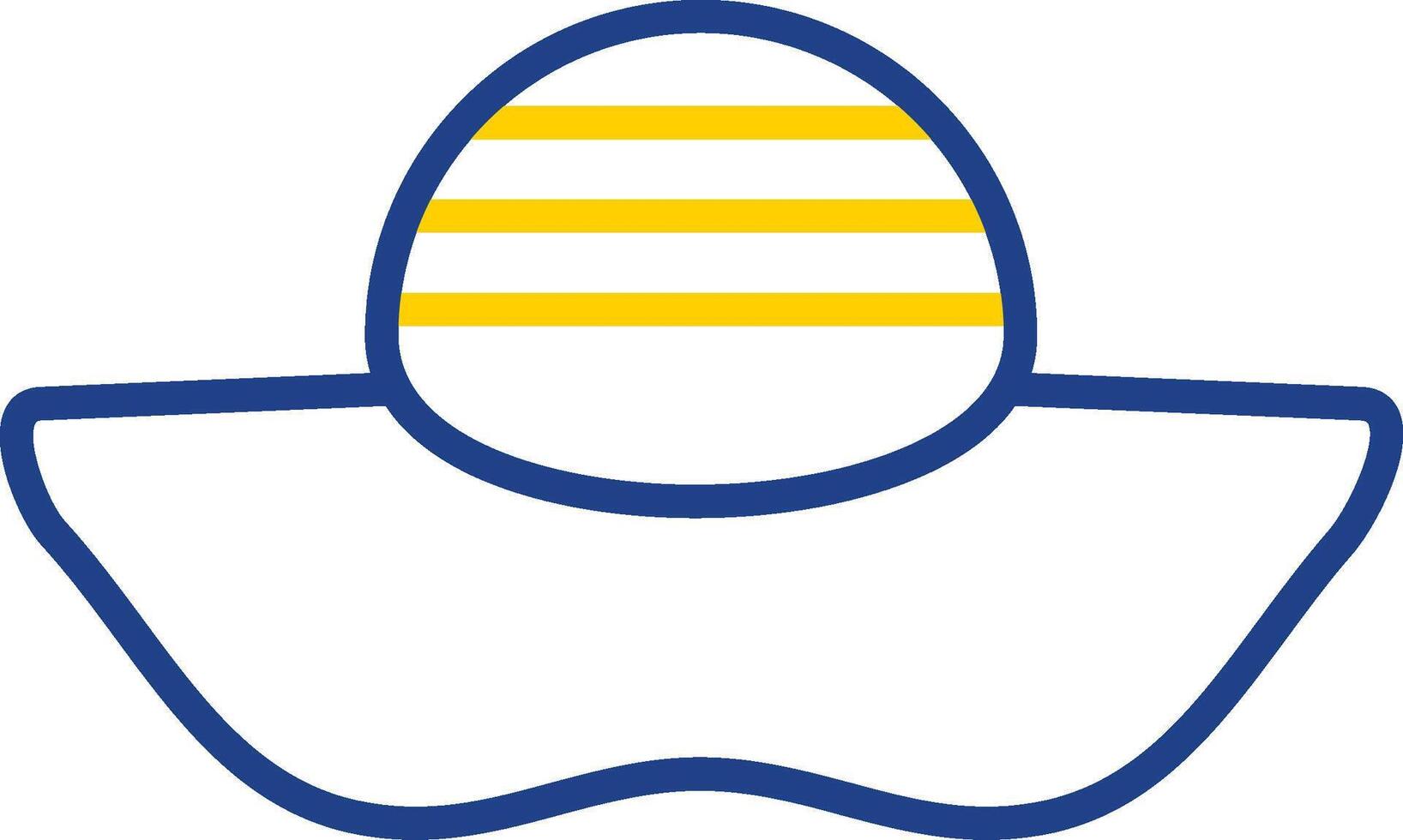 Sun Hat Line Two Colour Icon Design vector
