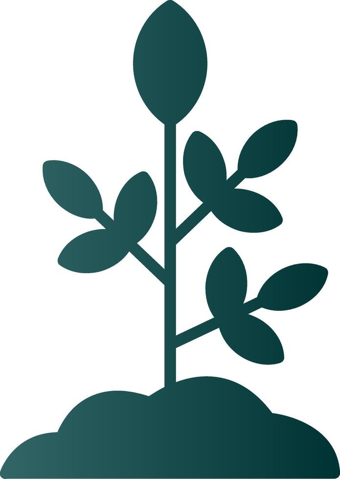 Plant Glyph Gradient Icon vector