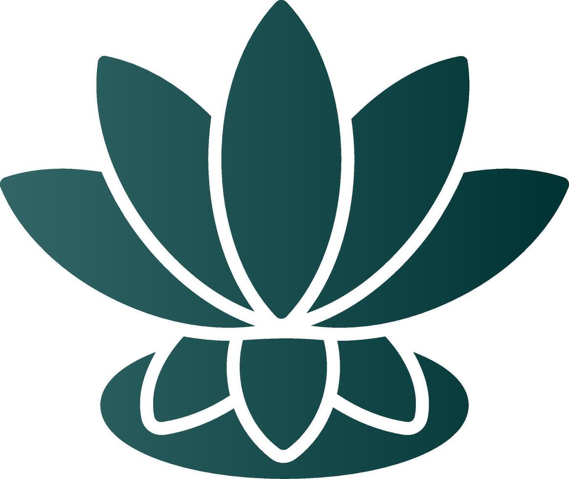 Lotus Glyph Gradient Icon vector