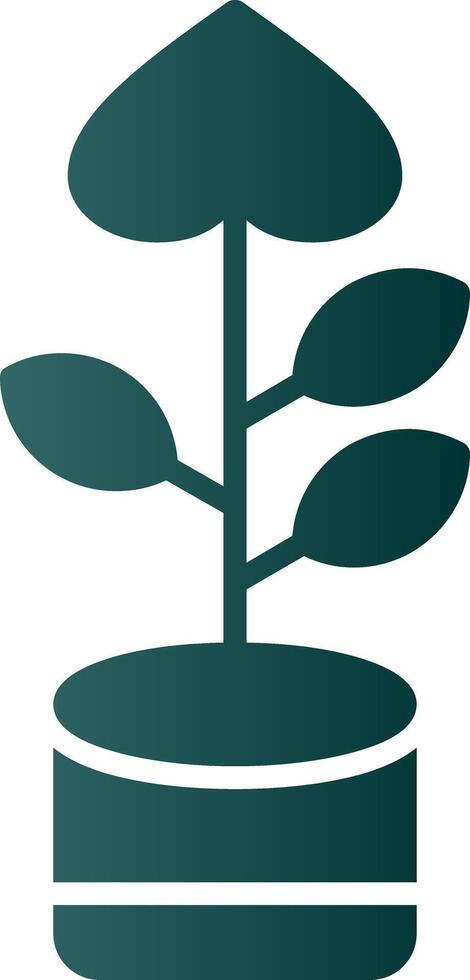 Peace Lily Glyph Gradient Icon vector