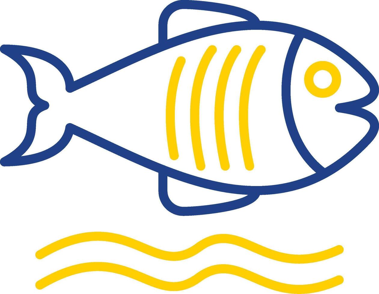 Flounder Line Two Colour Icon Design vector