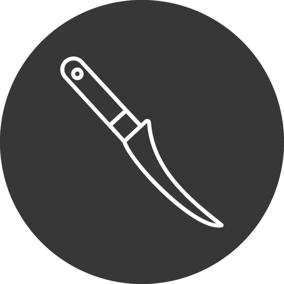 Boning Knife Line Inverted Icon Design vector