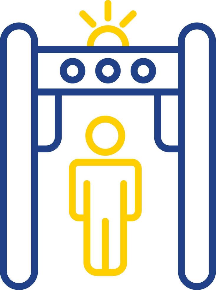 Metal Detector Line Two Colour Icon Design vector