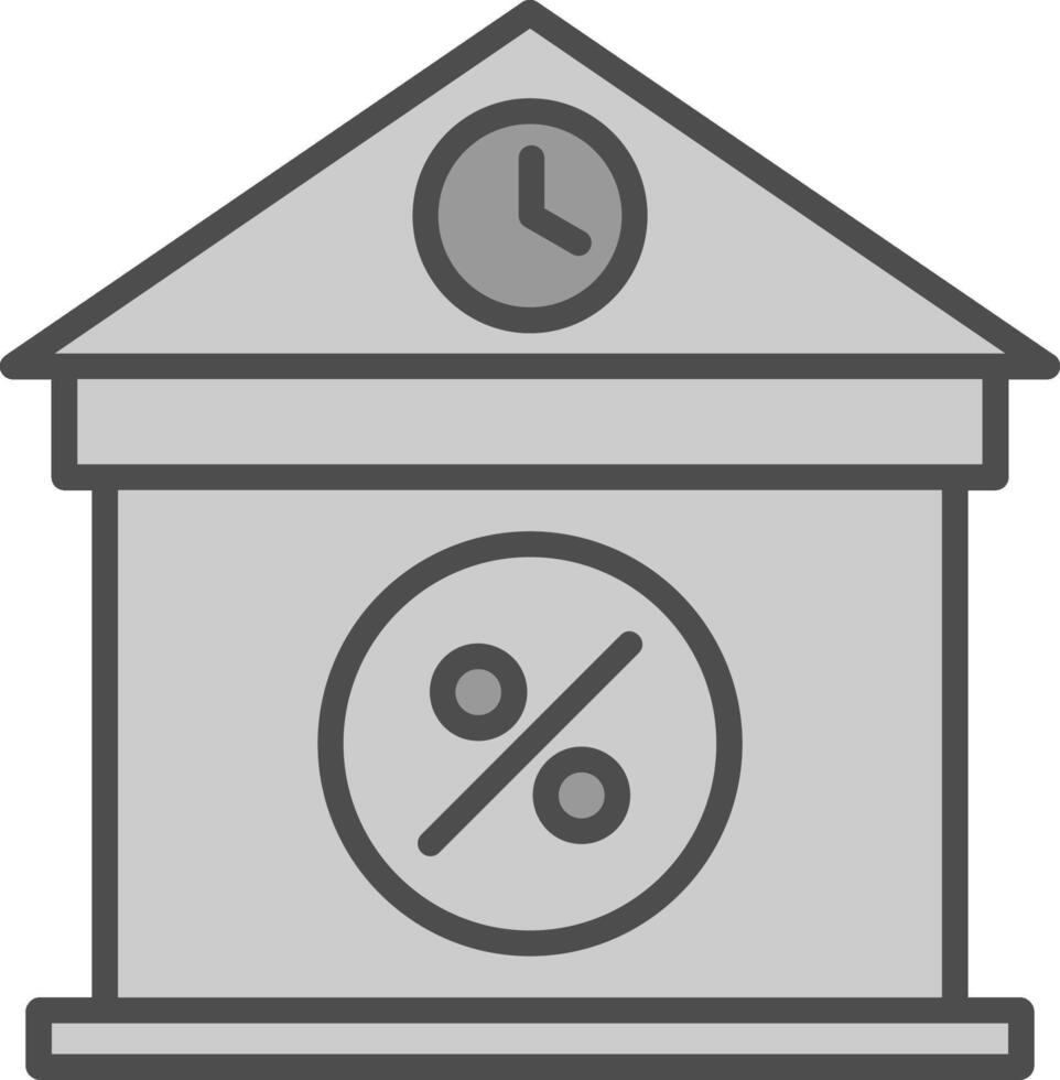 Interest Line Filled Greyscale Icon Design vector