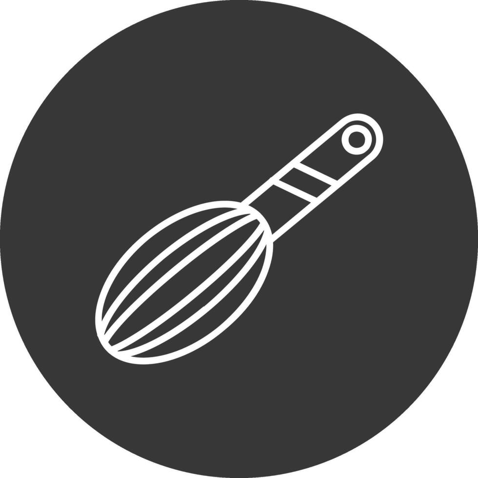 Whisk Line Inverted Icon Design vector