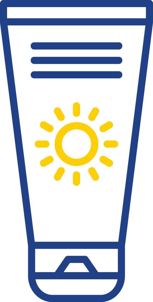Sun Cream Line Two Colour Icon Design vector