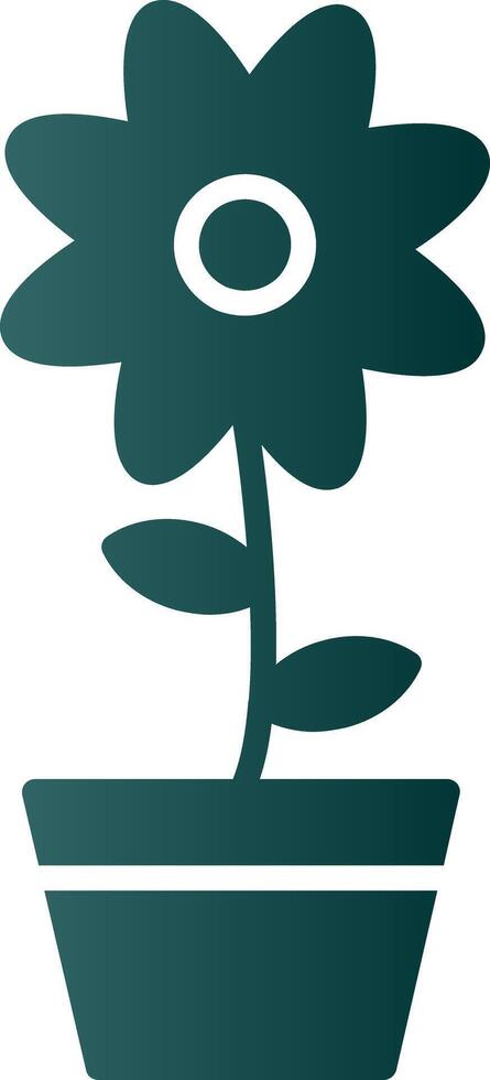 Flower Glyph Gradient Icon vector