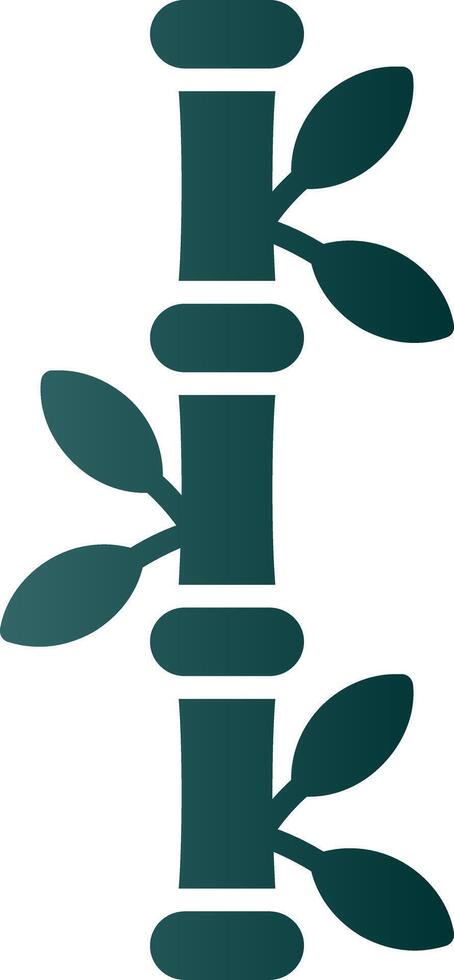 Bamboo Glyph Gradient Icon vector
