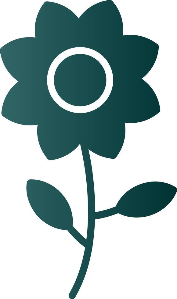 Flower Glyph Gradient Icon vector