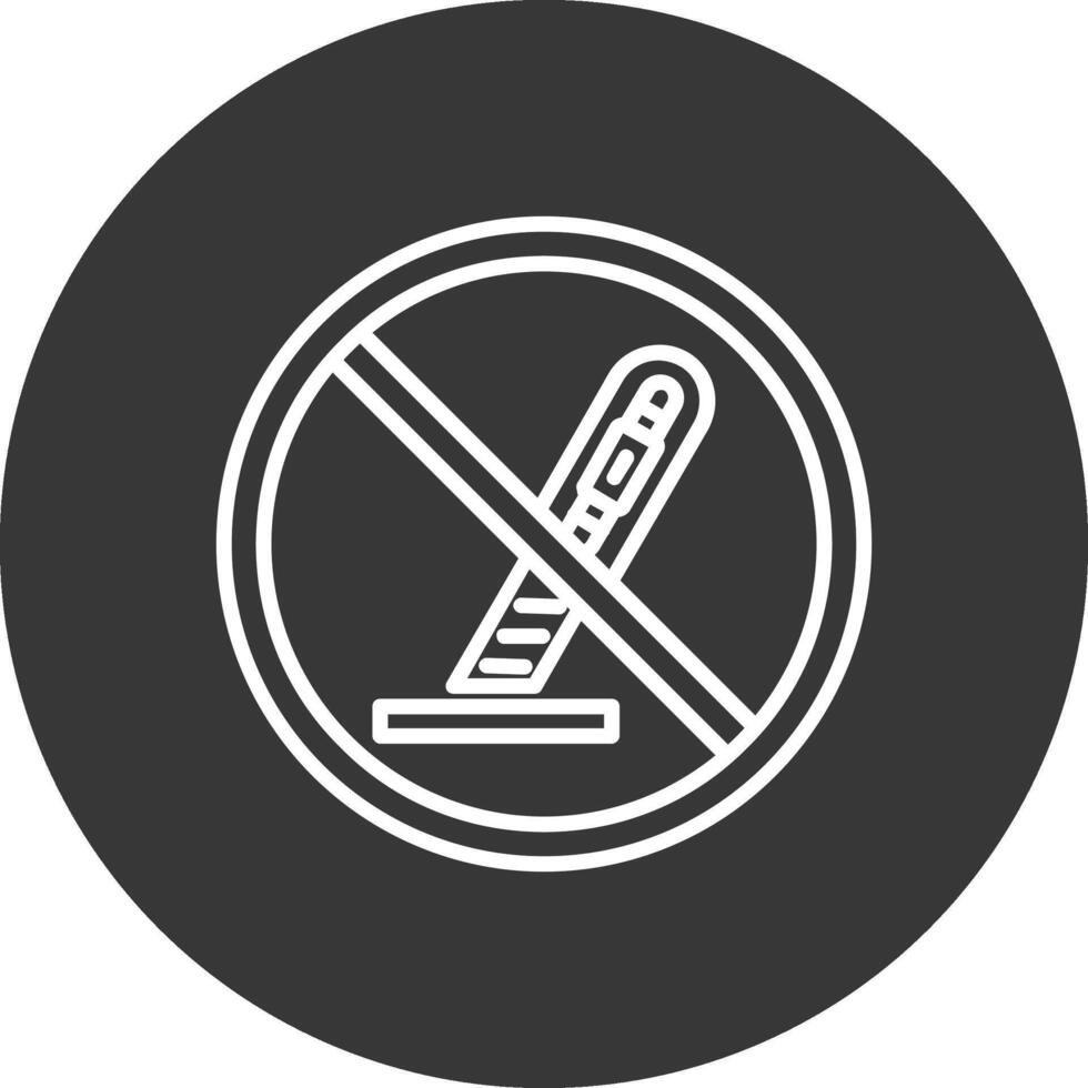 Prohibited Sign Line Inverted Icon Design vector