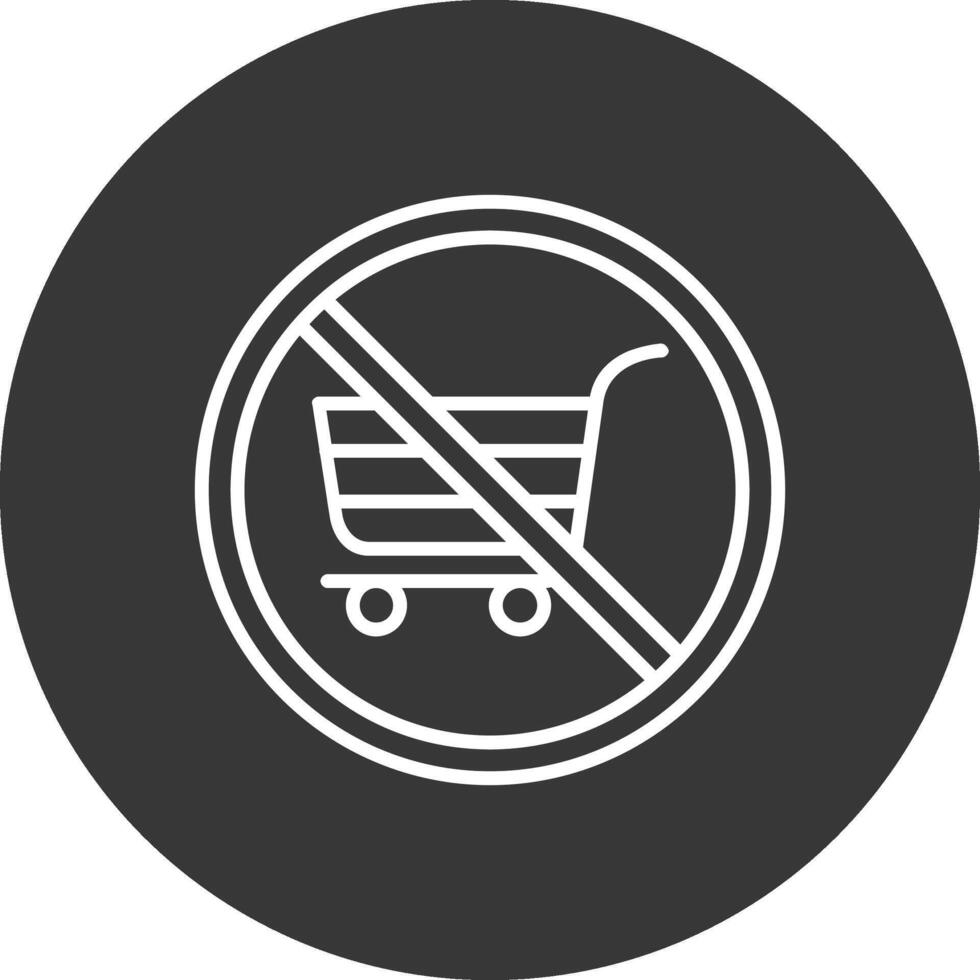 Prohibited Sign Line Inverted Icon Design vector