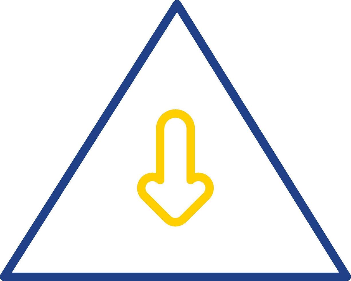 Sign Line Two Colour Icon Design vector