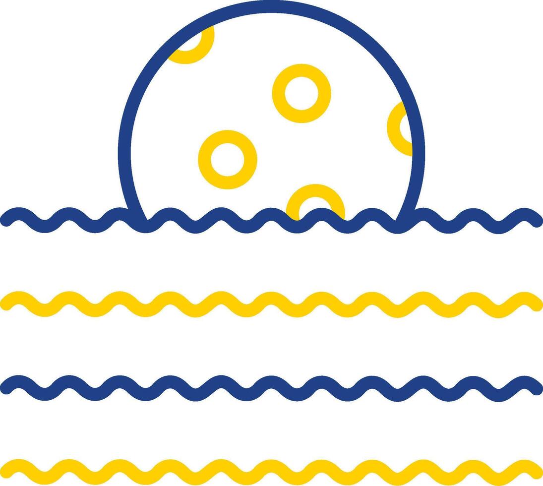 Waves Line Two Colour Icon Design vector