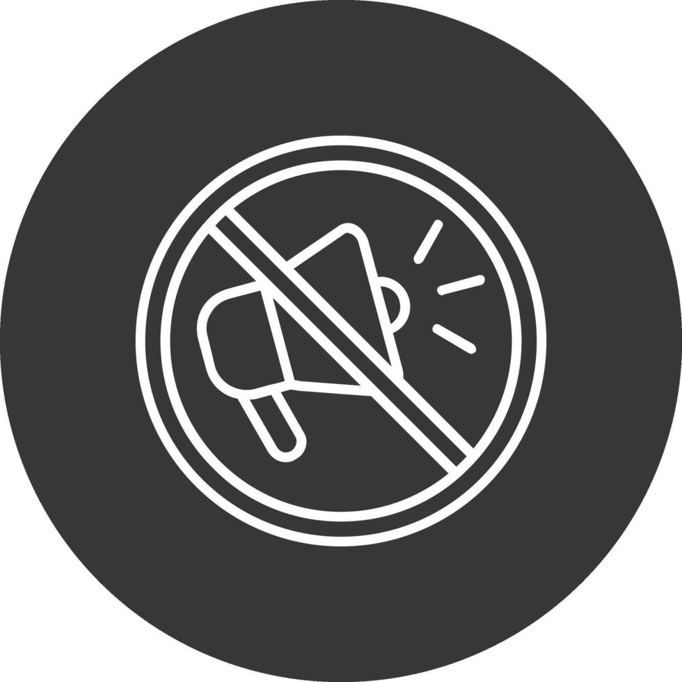 Prohibited Sign Line Inverted Icon Design vector