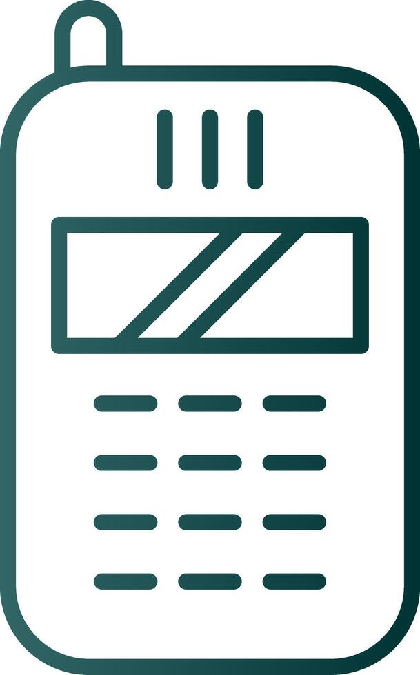 Telephone Line Gradient Icon vector