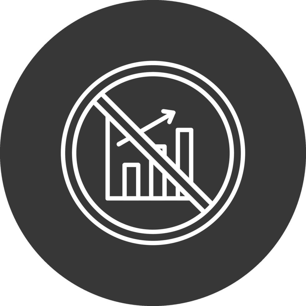 Prohibited Sign Line Inverted Icon Design vector