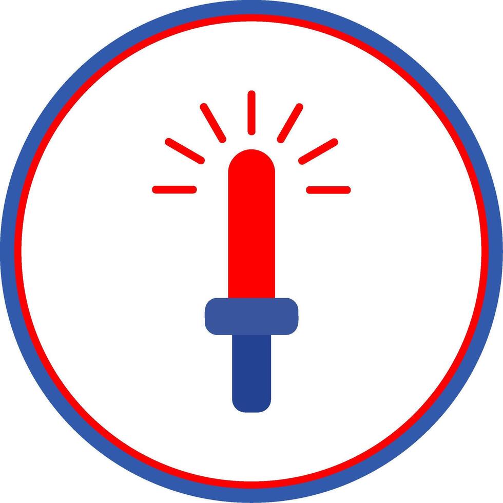 Light Stick Flat Circle Icon vector
