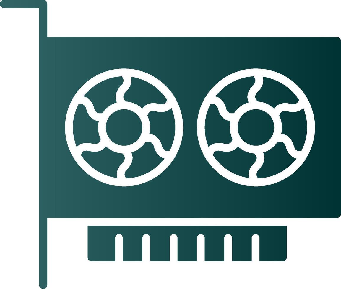 Gpu Glyph Gradient Icon vector