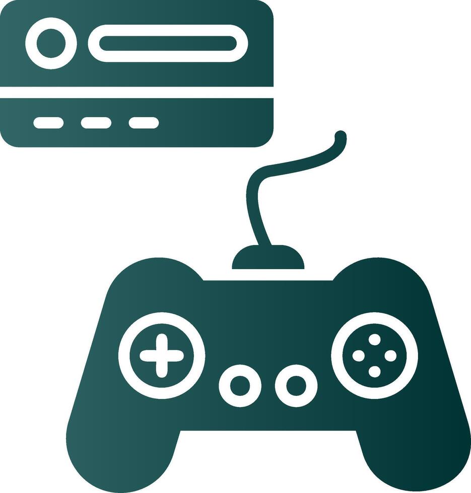 Gaming Console Glyph Gradient Icon vector